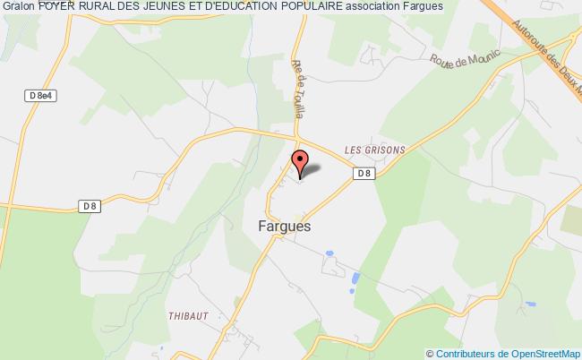 plan association Foyer Rural Des Jeunes Et D'education Populaire Fargues
