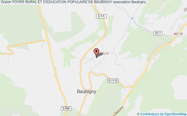 plan association Foyer Rural Et D'education Populaire De Baubigny Baubigny