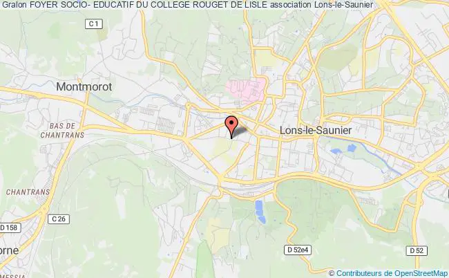 plan association Foyer Socio- Educatif Du College Rouget De Lisle Lons-le-Saunier