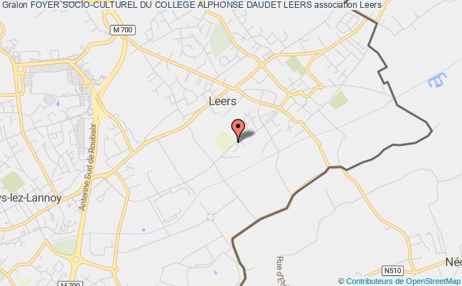 plan association Foyer Socio-culturel Du College Alphonse Daudet Leers Leers