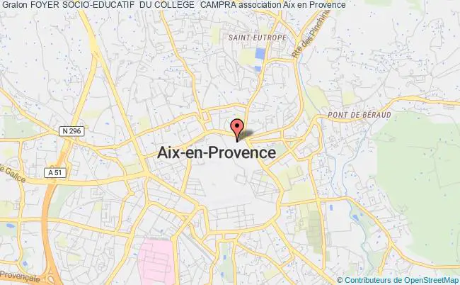 plan association Foyer Socio-educatif  Du College  Campra Aix-en-Provence