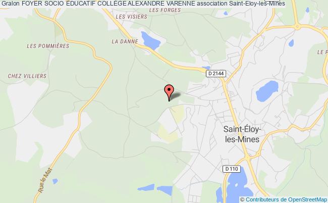 plan association Foyer Socio Éducatif CollÈge Alexandre Varenne Saint-Éloy-les-Mines