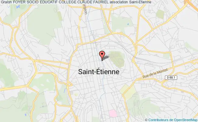 plan association Foyer Socio Educatif College Claude Fauriel Saint-Étienne