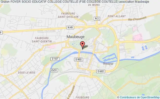 plan association Foyer Socio Educatif College Coutelle (fse College Coutelle) Maubeuge