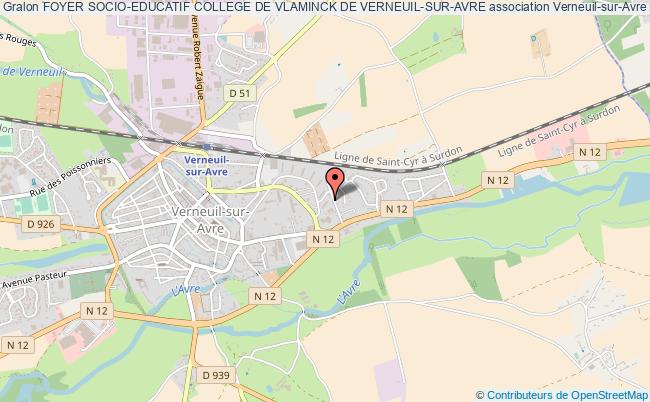 plan association Foyer Socio-educatif College De Vlaminck De Verneuil-sur-avre Verneuil-sur-Avre