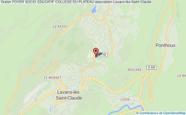plan association Foyer Socio Educatif College Du Plateau Lavans-lès-Saint-Claude