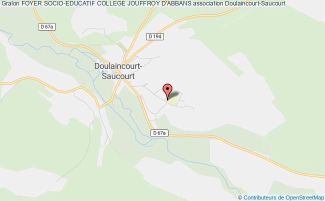plan association Foyer Socio-educatif College Jouffroy D'abbans Doulaincourt-Saucourt