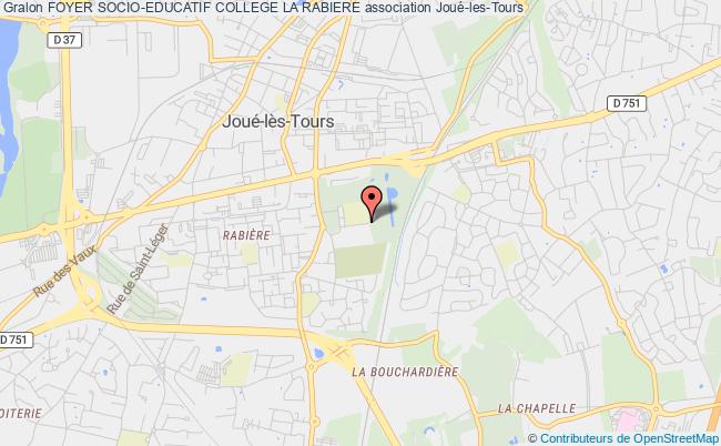 plan association Foyer Socio-educatif College La Rabiere Joué-lès-Tours