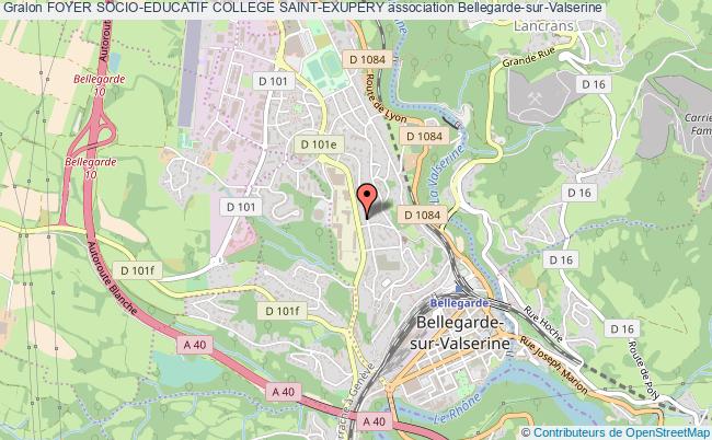 plan association Foyer Socio-educatif College Saint-exupery Bellegarde-sur-Valserine