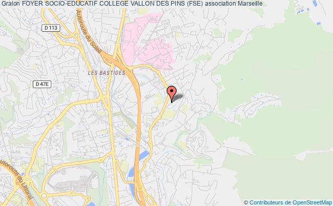 plan association Foyer Socio-educatif College Vallon Des Pins (fse) Marseille