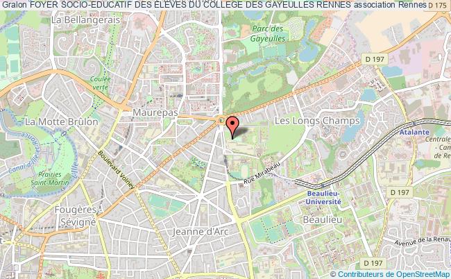 plan association Foyer Socio-educatif Des Eleves Du College Des Gayeulles Rennes Rennes