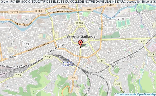 plan association Foyer Socio Educatif Des Eleves Du College Notre Dame Jeanne D'arc Brive-la-Gaillarde