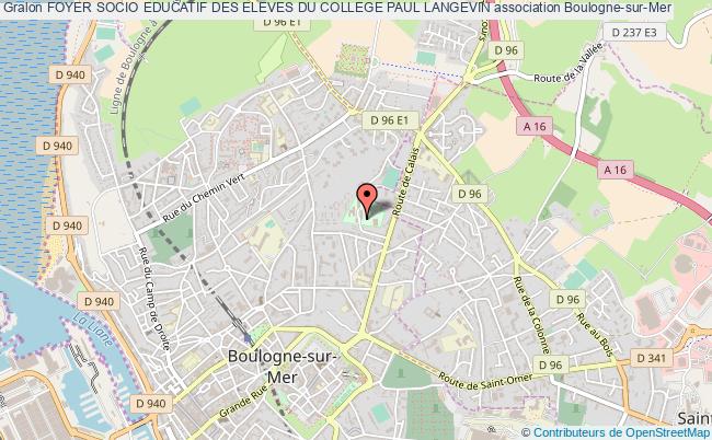 plan association Foyer Socio Educatif Des Eleves Du College Paul Langevin Boulogne-sur-Mer