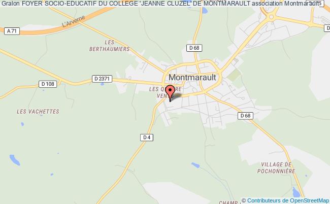 plan association Foyer Socio-educatif Du College 'jeanne Cluzel' De Montmarault Montmarault