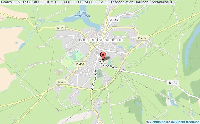 plan association Foyer Socio-educatif Du College Achille Allier Bourbon-l'Archambault