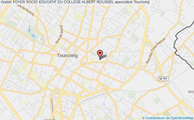 plan association Foyer Socio Educatif Du College Albert Roussel Tourcoing