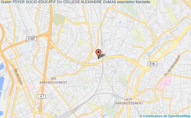 plan association Foyer Socio-educatif Du College Alexandre Dumas Marseille