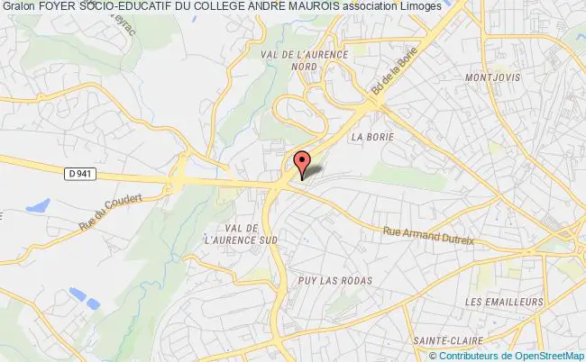 plan association Foyer Socio-educatif Du College Andre Maurois Limoges