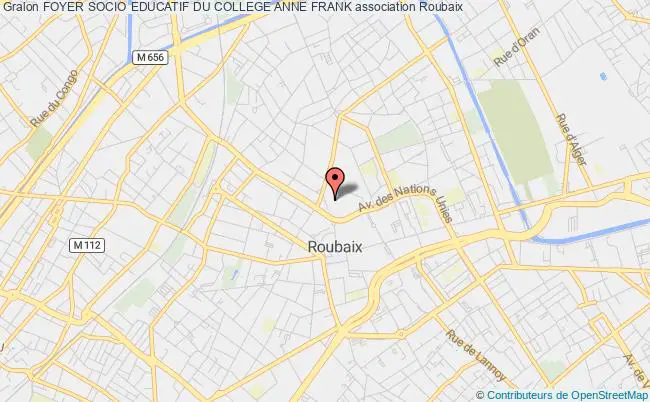 plan association Foyer Socio Educatif Du College Anne Frank Roubaix