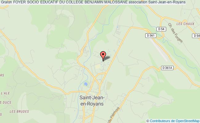 plan association Foyer Socio Educatif Du College Benjamin Malossane Saint-Jean-en-Royans