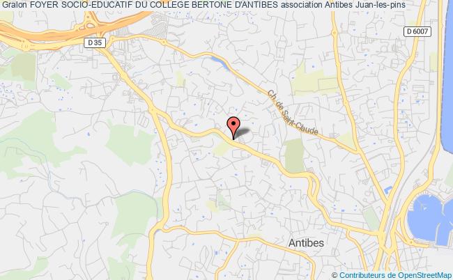plan association Foyer Socio-educatif Du College Bertone D'antibes Antibes