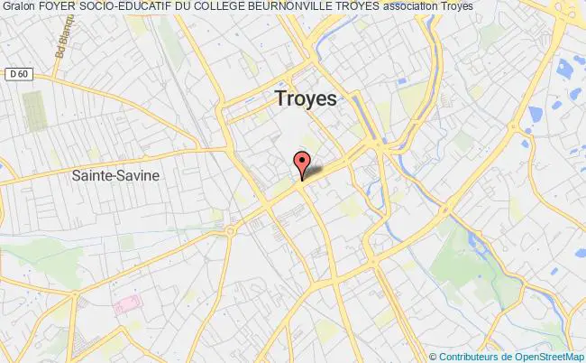plan association Foyer Socio-educatif Du College Beurnonville Troyes Troyes