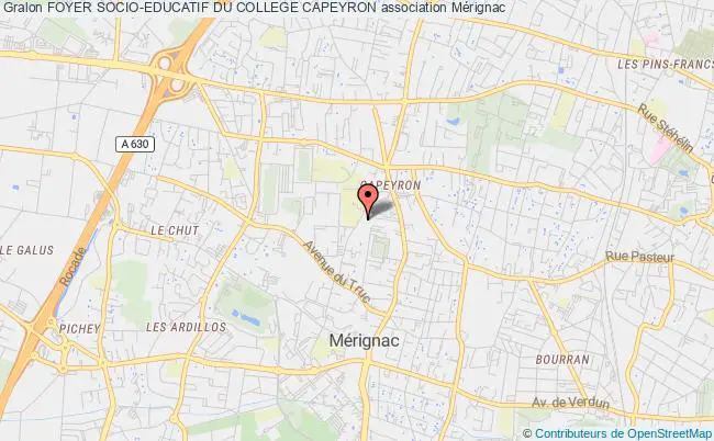 plan association Foyer Socio-educatif Du College Capeyron Mérignac