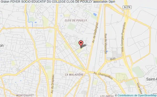 plan association Foyer Socio-educatif Du College Clos De Pouilly Dijon cedex