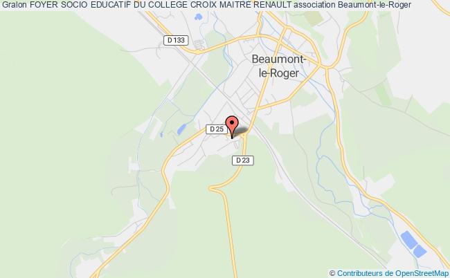 plan association Foyer Socio Educatif Du College Croix Maitre Renault Beaumont-le-Roger
