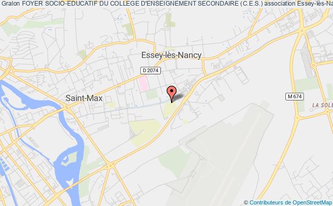 plan association Foyer Socio-educatif Du College D'enseignement Secondaire (c.e.s.) Essey-lès-Nancy