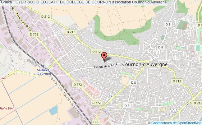 plan association Foyer Socio Educatif Du College De Cournon Cournon-d'Auvergne