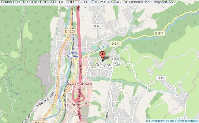 plan association Foyer Socio Educatif Du College De Gresy-sur-aix (fse) Grésy-sur-Aix