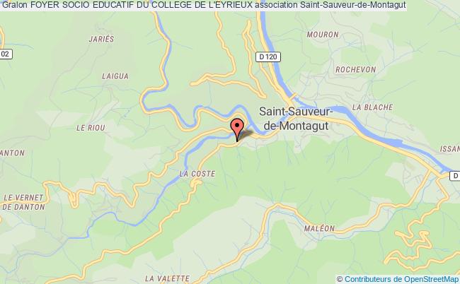 plan association Foyer Socio Educatif Du College De L'eyrieux Saint-Sauveur-de-Montagut