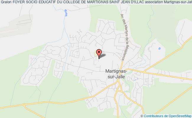 plan association Foyer Socio Educatif Du College De Martignas Saint Jean D'illac Martignas-sur-Jalle