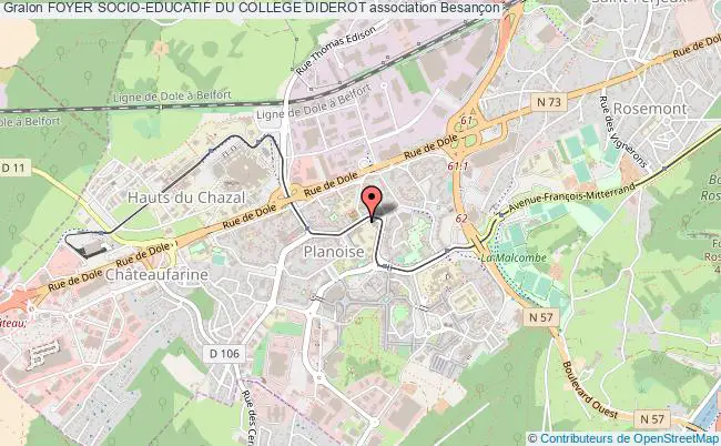 plan association Foyer Socio-educatif Du College Diderot Besançon