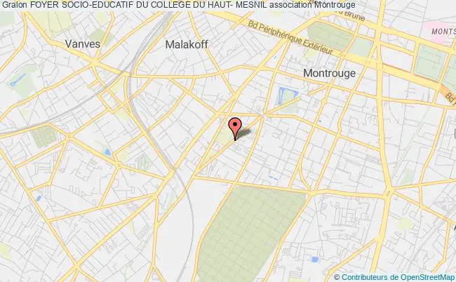 plan association Foyer Socio-educatif Du College Du Haut- Mesnil Montrouge