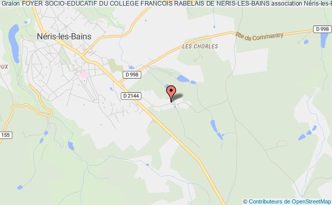 plan association Foyer Socio-educatif Du College Francois Rabelais De Neris-les-bains Néris-les-Bains