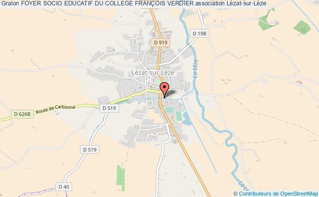 plan association Foyer Socio Educatif Du College FranÇois Verdier Lézat-sur-Lèze