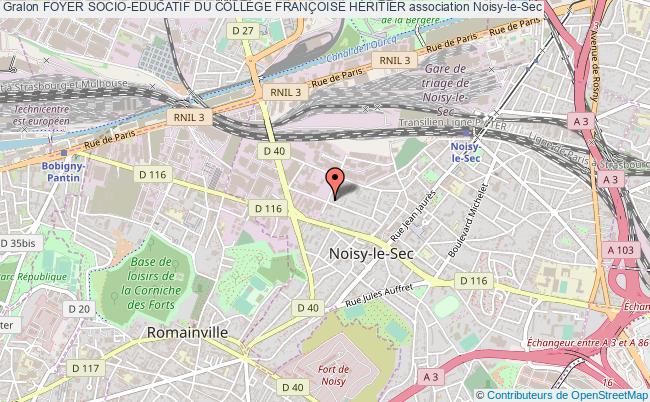 plan association Foyer Socio-educatif Du CollÈge FranÇoise HÉritier Noisy-le-Sec