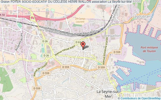 plan association Foyer Socio-educatif Du College Henri Wallon La    Seyne-sur-Mer
