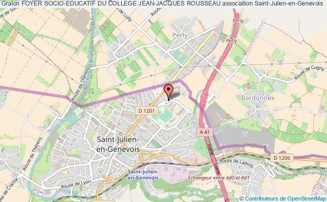 plan association Foyer Socio-educatif Du College Jean-jacques Rousseau Saint-Julien-en-Genevois