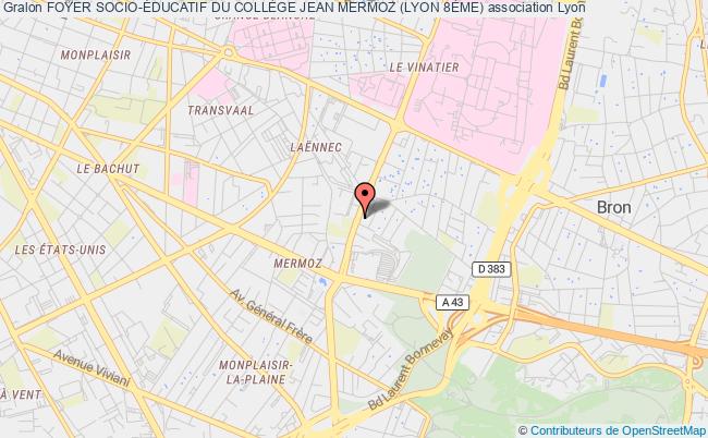 plan association Foyer Socio-Éducatif Du CollÈge Jean Mermoz (lyon 8Ème) Lyon