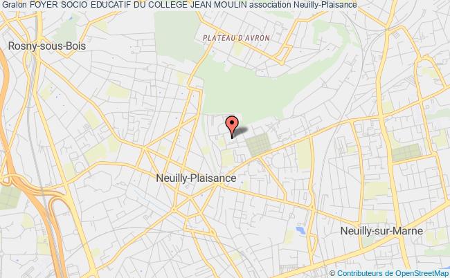plan association Foyer Socio Educatif Du College Jean Moulin Neuilly-Plaisance