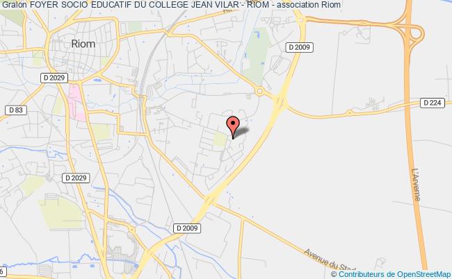 plan association Foyer Socio Educatif Du College Jean Vilar - Riom - Riom