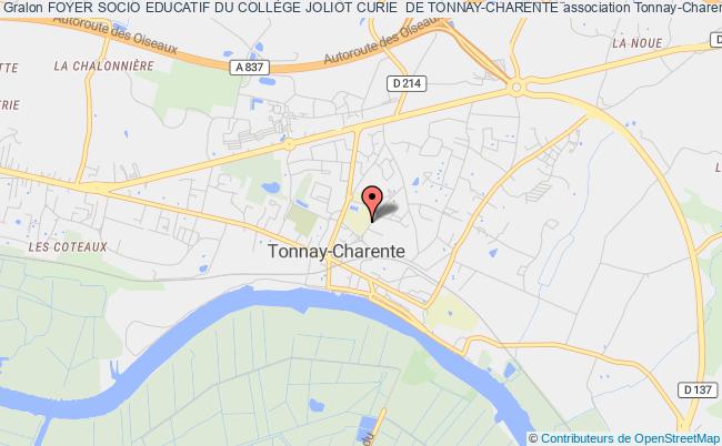plan association Foyer Socio Educatif Du CollÈge Joliot Curie  De Tonnay-charente Tonnay-Charente