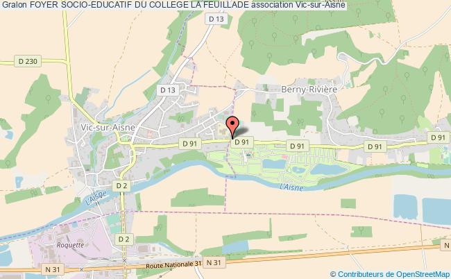 plan association Foyer Socio-educatif Du College La Feuillade Vic-sur-Aisne
