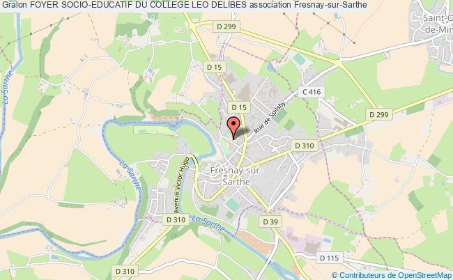plan association Foyer Socio-educatif Du College Leo Delibes Fresnay-sur-Sarthe