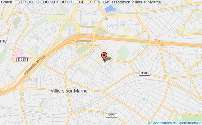 plan association Foyer Socio-educatif Du College Les Prunais Villiers-sur-Marne
