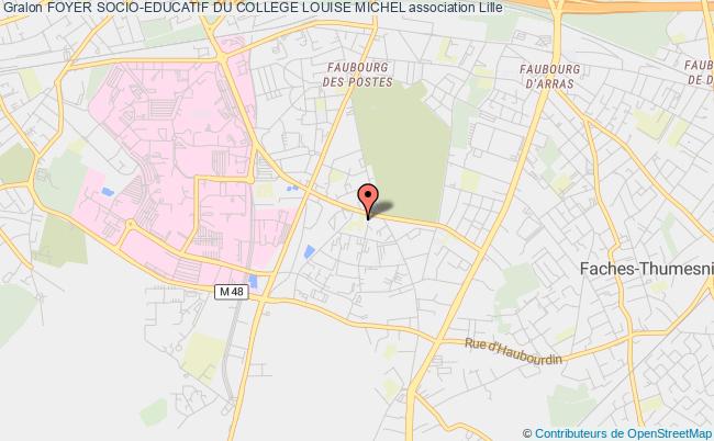 plan association Foyer Socio-educatif Du College Louise Michel Lille