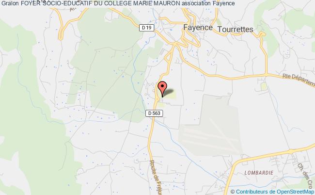 plan association Foyer Socio-educatif Du College Marie Mauron Fayence